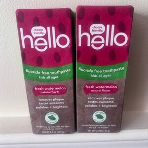 hello Fresh Watermelon Fluoride Free Toothpaste - Brand New, Two Pack